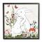 Stupell Industries Rabbit Hugs in Spring Meadow Wall Art in Black Frame
